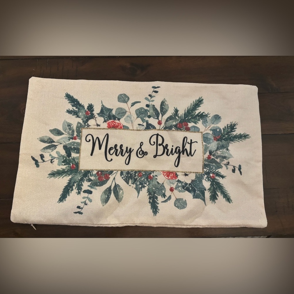 Merry and Bright Pillow Cover